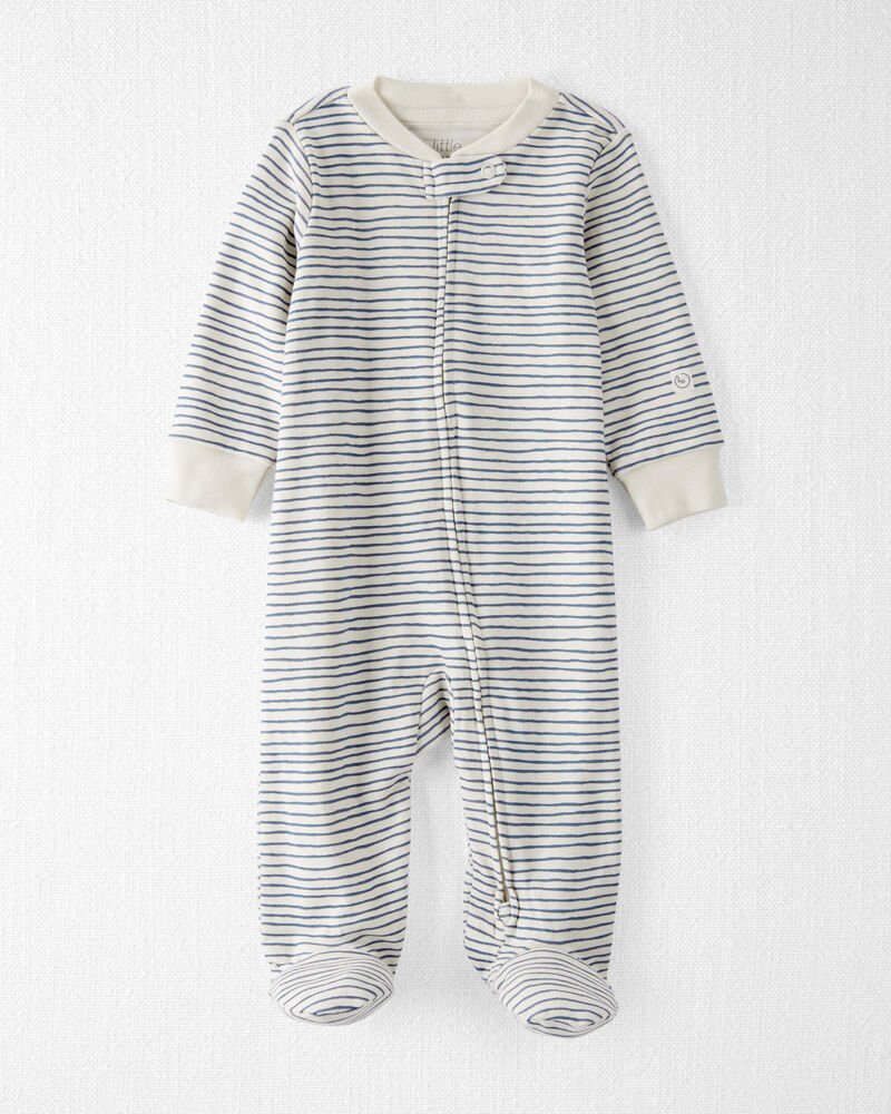 Baby Organic Cotton Sleeper Pyjamas in Stripes