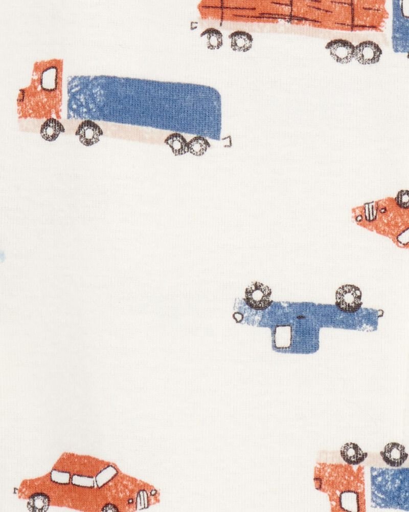 Baby Boy 1-Piece Car Print 100% Snug Fit Cotton Footie Pyjamas - Image 2